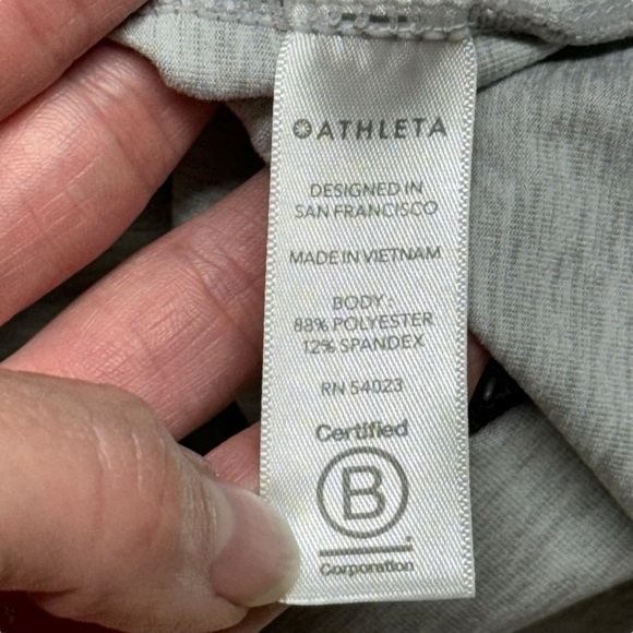 Athleta Uptempo Short Hoodie in Norwegian Grey Size Medium Boxy Gym Workout - Picture 13 of 14